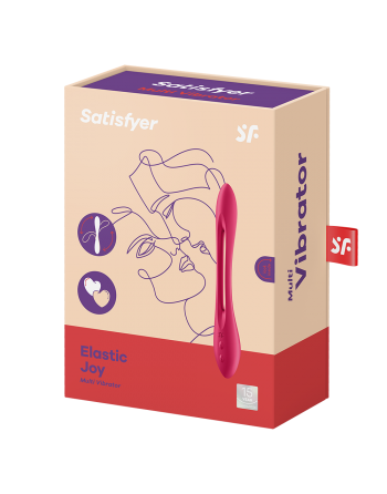 Sextoy flexible multifonction, vibromasseur, cockring, stimulateur de clitoris USB Elastic Joy Satisfyer - CC597800