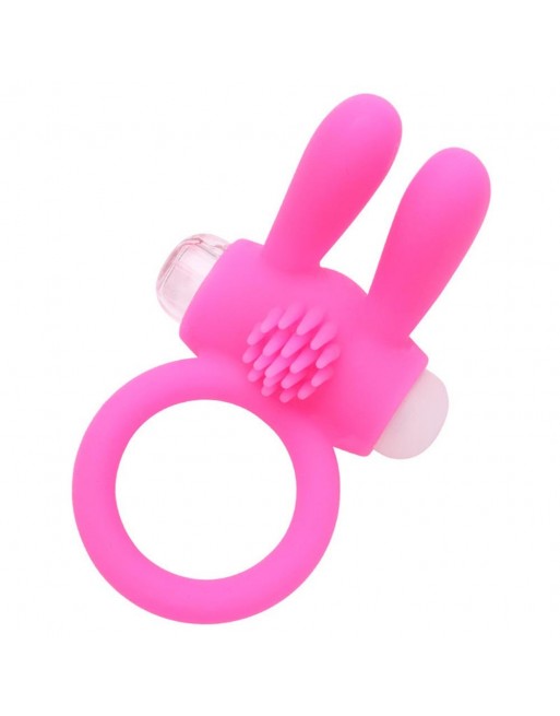 Anneau vibrant silicone rose avec oreilles de lapin - COR-003PNK Anneau vibrant silicone rose avec oreilles de lapin - COR-003PNK