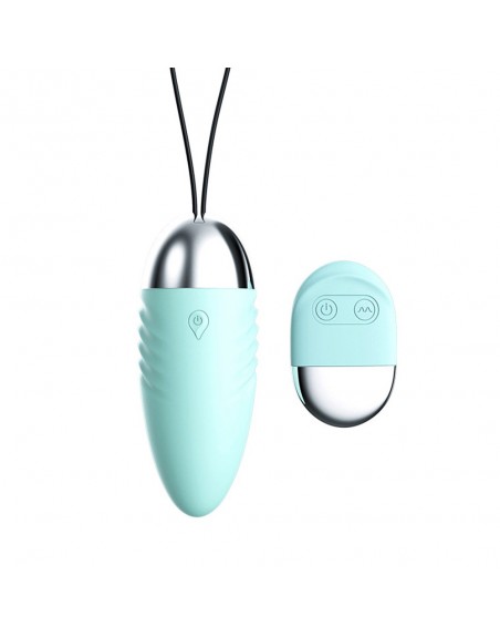 Oeuf  vibrant turquoise avec télécommande à piles  - TOD-083TUR