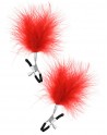 Pinces à seins pression réglable grande plumeau rouge - CC5700690030