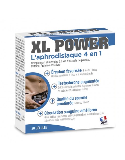 XL Power aphrodisiaque 4 en 1, 20 gélules - LAB33 XL Power aphrodisiaque 4 en 1, 20 gélules - LAB33