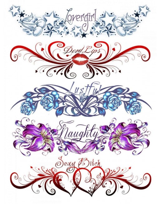 Tatouage éphémère - Plaque de 5 tattoos - TATribal 5 Tatouage éphémère - Plaque de 5 tattoos - TATribal 5