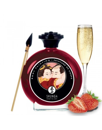 Peinture de corps comestible fraise vin pétillant 100ml - CC817002