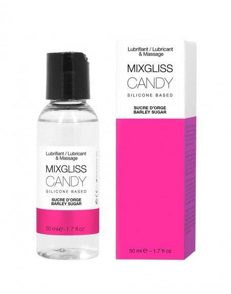 2 en 1 Lubrifiant et huile de massage silicone Mixgliss Candy Sucre d'orge 50 ML - MG2559