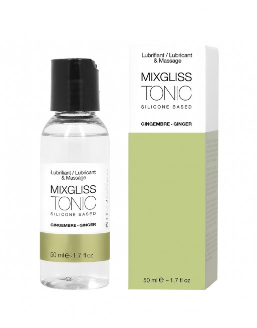 2 en 1 Lubrifiant et huile de massage silicone Mixgliss Tonic Gingembre 50 ML - MG2320 2 en 1 Lubrifiant et huile de massage silicone Mixgliss Tonic Gingembre 50 ML - MG2320