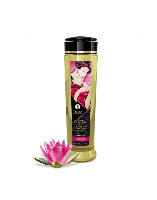 Huile de massage aphrodisiaque Coeur de Lotus 240ml - CC1223 Huile de massage aphrodisiaque Coeur de Lotus 240ml - CC1223