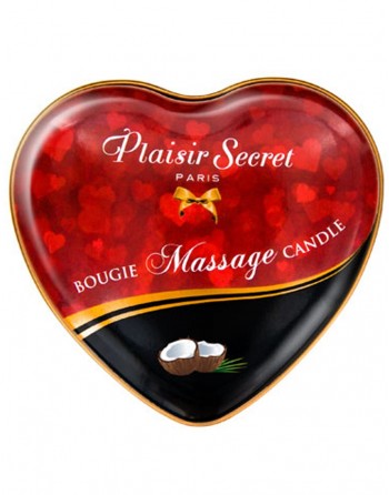 Mini bougie de massage noix de coco boîte coeur 35ml - CC826065