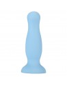 Plug anal ventouse bleu pastel taille M