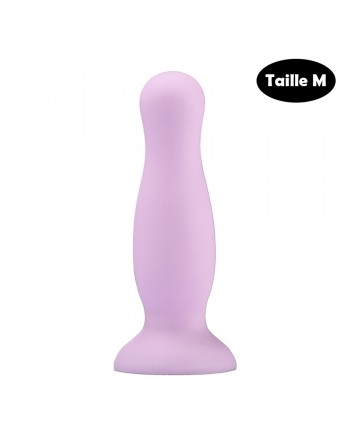 Plug anal ventouse violet pastel taille M