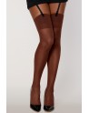 Bas nylon avec jarretières couleur café - DG0007ESP