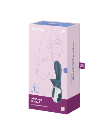 Vibromasseur gonflable anal gris USB Air Pump Booty 2 Satisfyer - CC597846