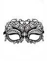Masque vénitien Giulia rigide noir avec strass  - HMJ-035BK