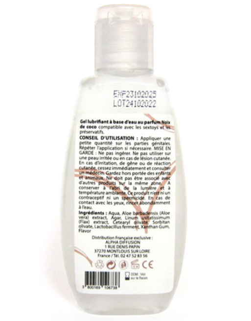 Lubrifiant à base d'eau 100% naturel Noix de Coco 90 ml