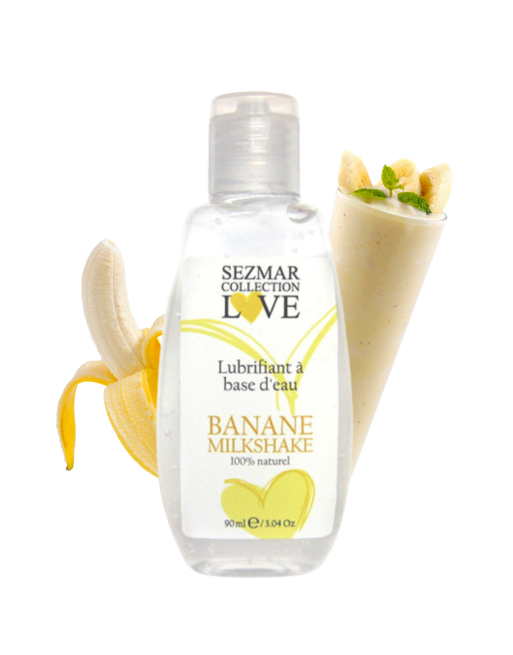 Lubrifiant à base d'eau 100% naturel Banane Milkshake 90 ml Lubrifiant à base d'eau 100% naturel Banane Milkshake 90 ml