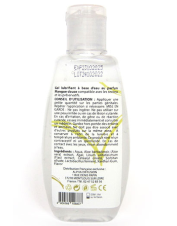 Lubrifiant à base d'eau 100% naturel Mangue Douce 90 ml