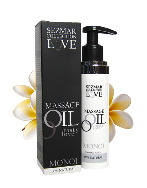 Huile de massage comestible 100% naturelle monoï 100ml