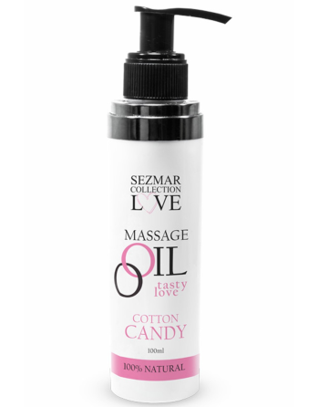 Huile de massage comestible Barbe à papa 100ml
