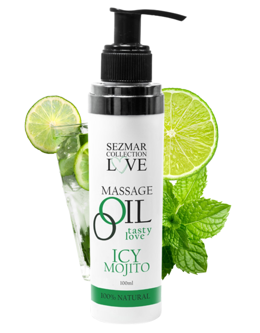 Huile de massage comestible mojito menthe 100ml Huile de massage comestible mojito menthe 100ml