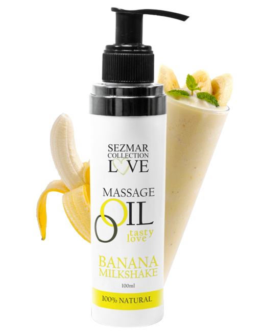 Huile de massage comestible milkshake banane 100ml