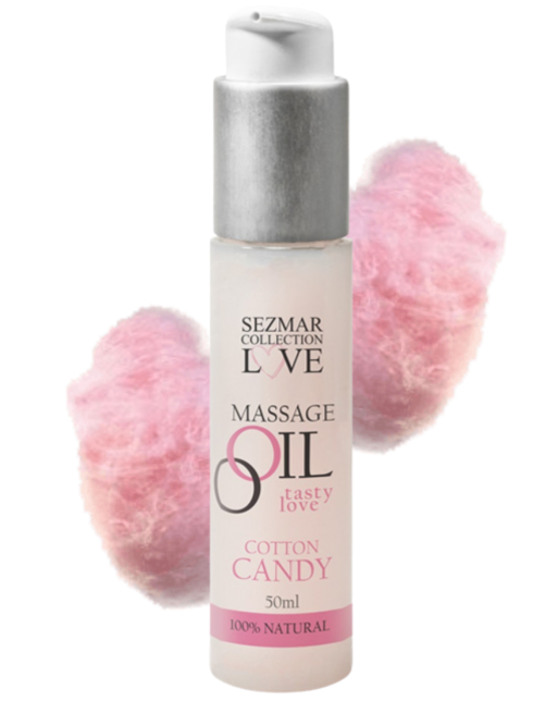 Huile de massage comestible Barbe à papa 50ml