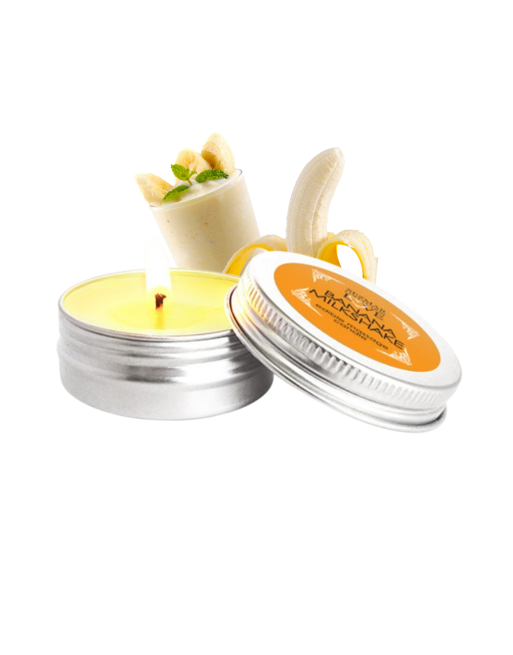 Mini Bougie de massage milshake banane 30ml