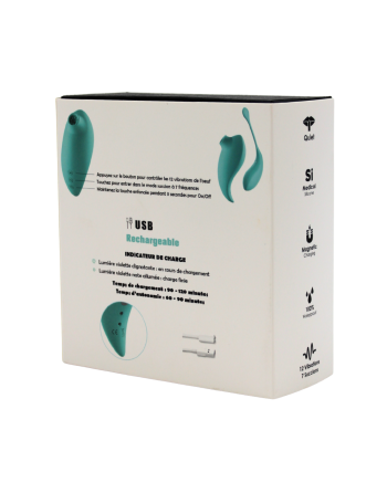 Vibromasseur à succion clitoridien avec son œuf vibrant à distance