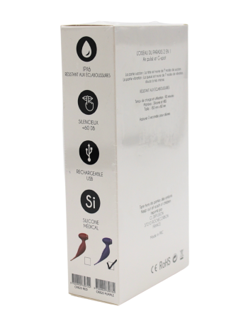 Oiseau du Paradis - Vibromasseur 2 en 1 avec succion et stimulateur violet