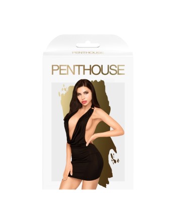 Robe décolletée et string assorti Noir Heart rob