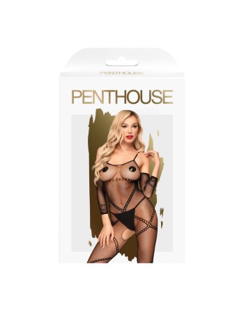 Bodystocking ouvert à l'entrejambe Noir Under arrest