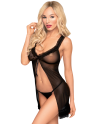 Babydoll et string assorti Noir After sunset