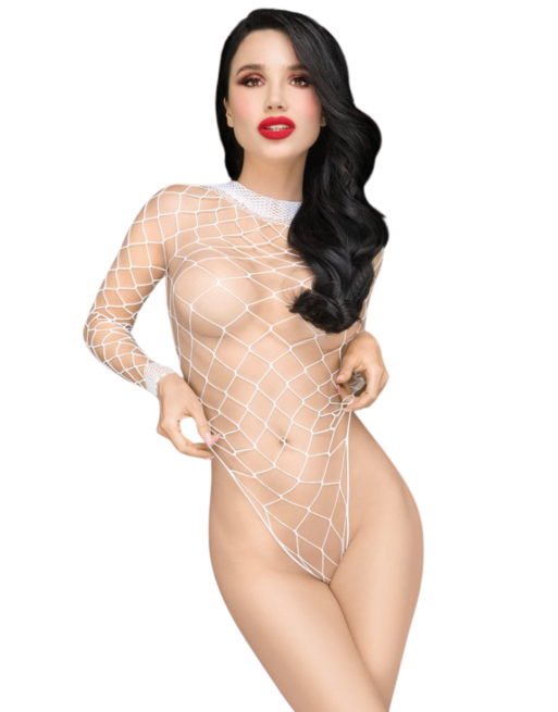 Body blanc large maille Scandalous