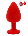 Plug rouge bijou cristal Large CHERRY - RY-069CRED