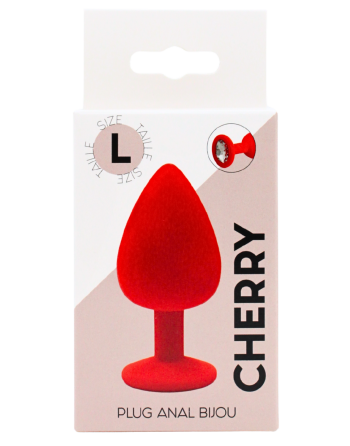 Plug rouge bijou cristal Large CHERRY - RY-069CRED