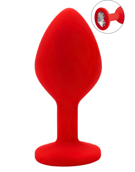 Plug rouge bijou cristal Medium CHERRY - RY-068CRED