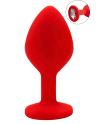 Plug rouge bijou cristal Medium CHERRY - RY-068CRED