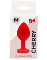 Plug rouge bijou cristal Medium CHERRY - RY-068CRED