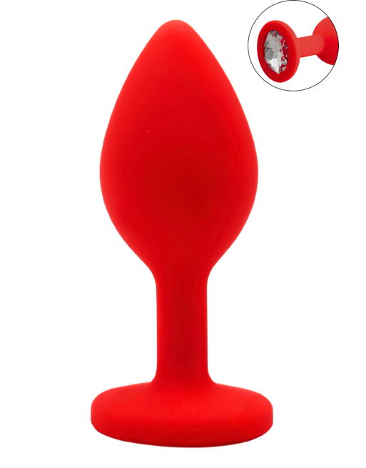 Plug rouge bijou cristal Small CHERRY - RY-067CRED
