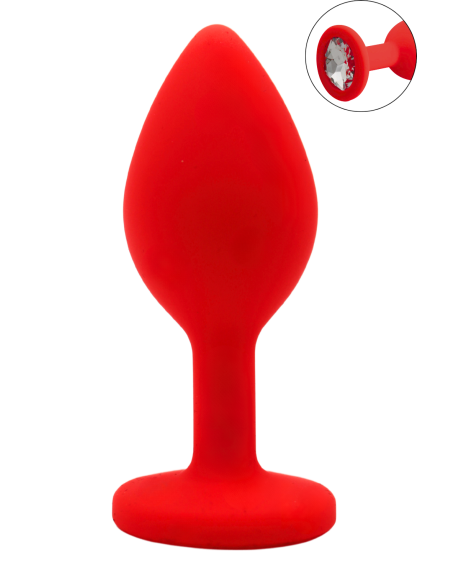 Plug rouge bijou cristal Small CHERRY - RY-067CRED