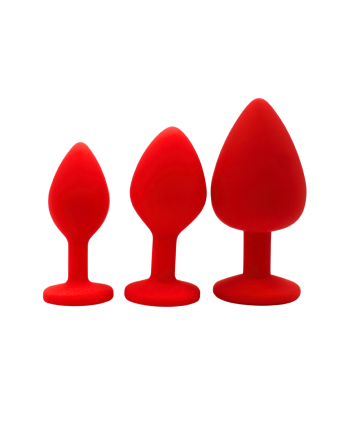 Plug rouge bijou cristal Small CHERRY - RY-067CRED
