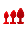 Plug rouge bijou cristal Small CHERRY - RY-067CRED