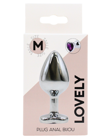 Plug bijou en aluminium bijou coeur violet Medium