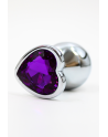 Plug bijou en aluminium bijou coeur violet Medium