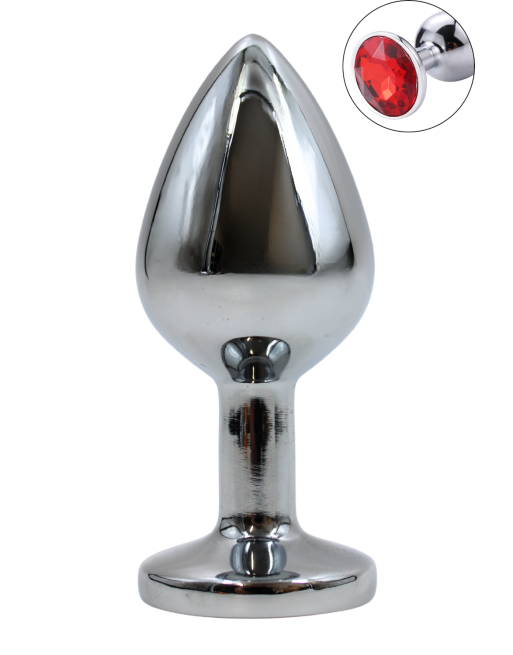 Plug bijou en aluminium bijou rouge Medium