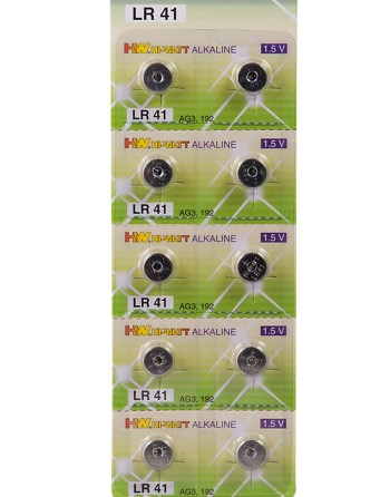 Boîte de 10 piles LR41 