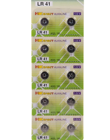 Boîte de 10 piles LR41 
