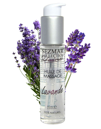 Huile de massage professionnelle Lavande 100% naturelle 50 ml - SEZ093