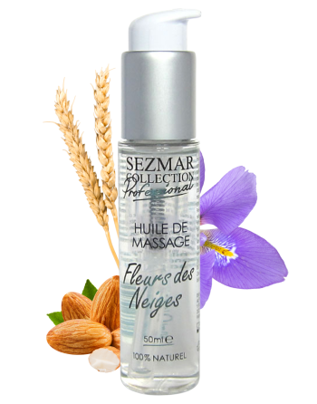 Huile de massage professionnelle Fleurs des Neiges 100% naturelle 50 ml - SEZ095