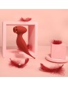 Oiseau du Paradis - Vibromasseur 2 en 1 avec succion et stimulateur rouge