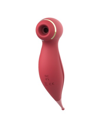 Oiseau du Paradis - Vibromasseur 2 en 1 avec succion et stimulateur rouge