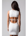 Robe blanche large décollectée Olivia